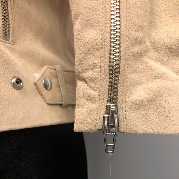 BNWT BLANK NYC - SUNDAY DRIVE SUEDE MOTO JACKET in Beige - Picture 8 of 13